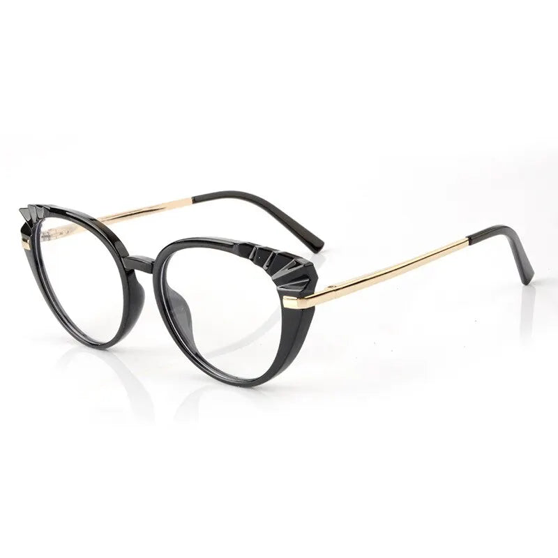 Óculos com armação de metal anti-luz azul