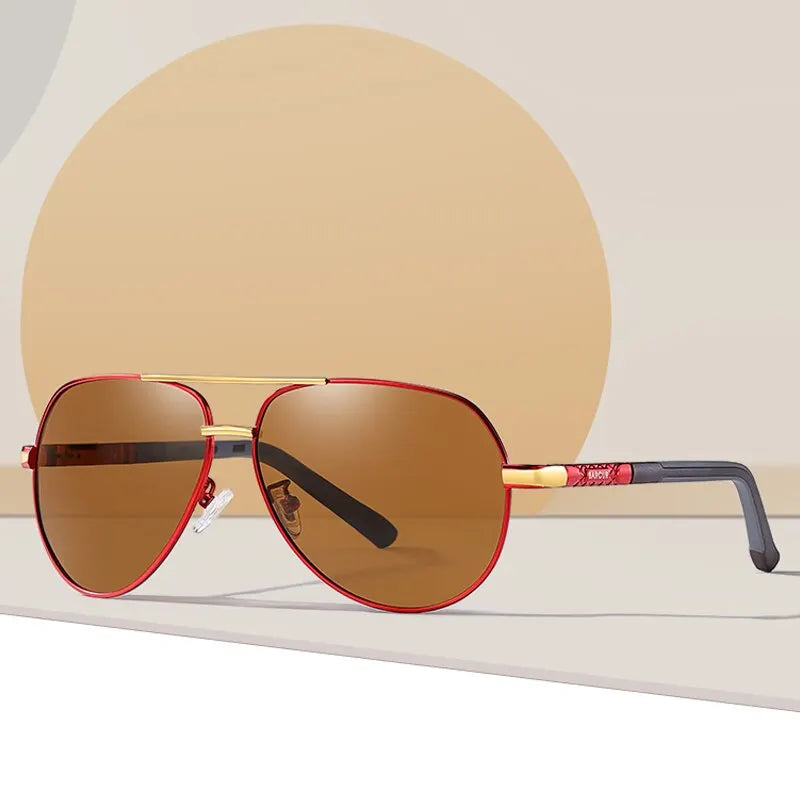 Óculos de sol masculino revestimento polarizado clássico