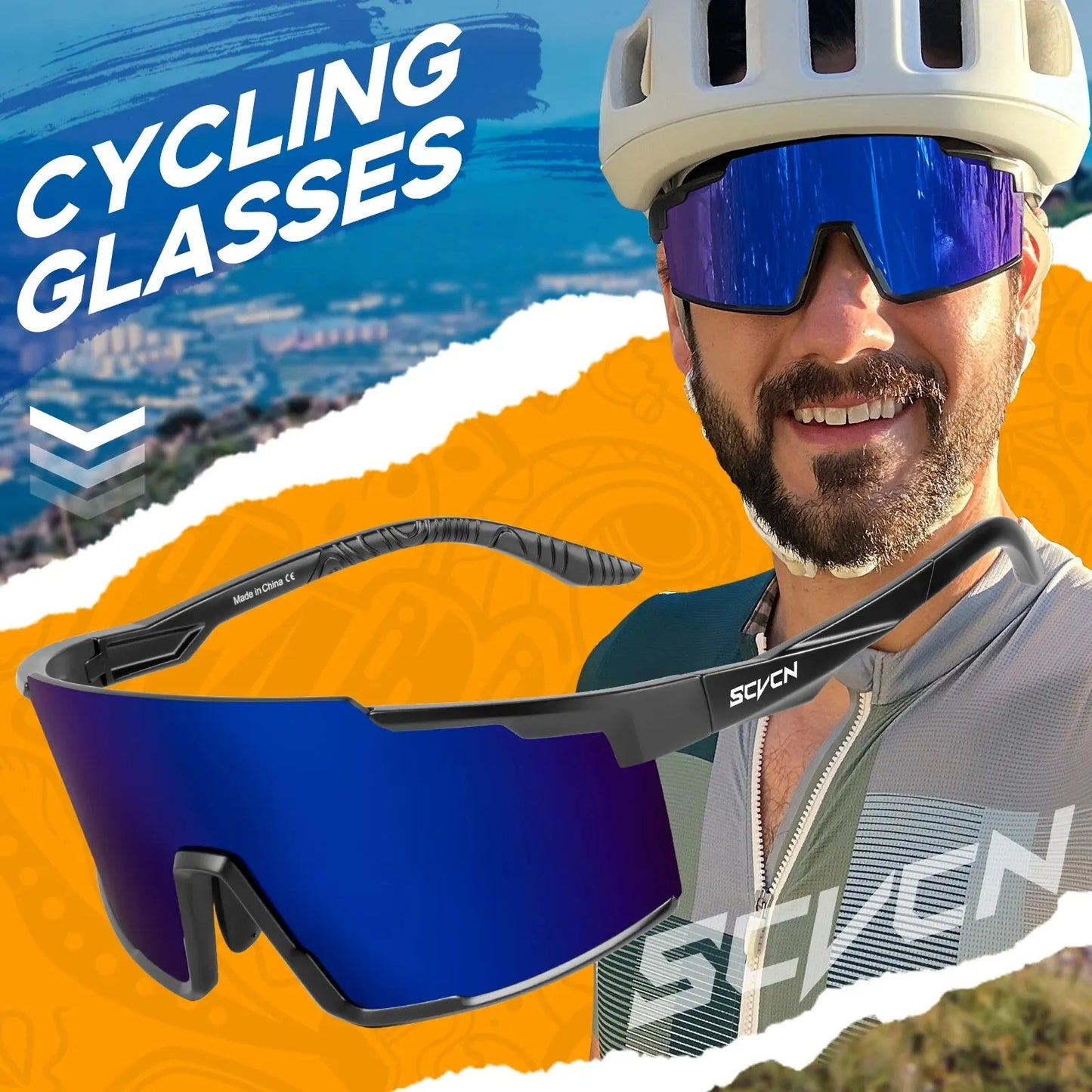 Óculos de sol para ciclismo masculino mtb